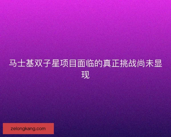 马士基双子星项目面临的真正挑战尚未显现